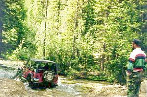 Crossing the first creek