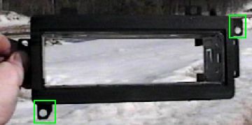 Stereo bracket, front view