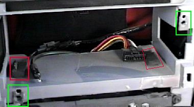 Picture of the opening in the dash, with my pads in there